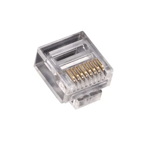 Utp Cat5e 8p8c Modular Plug Gold Plated Rj45 Unshielded Connector
