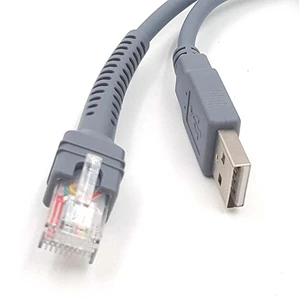 USB to RJ45 Barcode Scanner Cable PVC Jacket Braid Shielding Coil Packing USB 2.0 Connector for Scanner Printer Computer