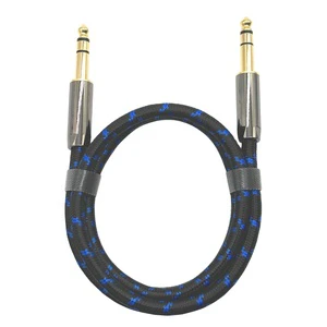 1/4 Inch TRS Instrument Guitar Cable Straight 6.35mm Guitar Bass AMP Cord Quarter Inch 6.5mmMale Jack Stereo Audio Balanced Line