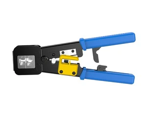 ZHEFAN Pass Through 8P RJ45 High Carbon Compact EZ Crimping Tool For RJ45/RJ11 Plug
