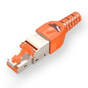 Tool-Free RJ45 Cat7 Connector 10Gbps/40Gbps POE Gold Plated Shielded Termination Plug Ethernet Connectors for Lan Cable