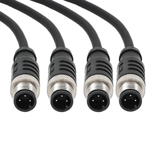 KRONZ M1205M-2/P00R Pre-assembled Connector with 2 M Cable IP67 Unshielded Male Straight PVC Black Assembly 5 Pin M12 Connectors