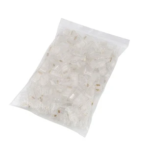 100pcs/lot Gold Plated UTP ABS RJ45 Female Plug 3 Prongs Surface Mount 8 Core 100/1000 Base-T ISO9001 Certified Connector