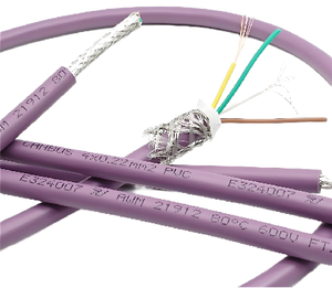 Purple Profibus DP CAN Bus Cable Shielded Communication Cable With PVC Insulation Aluminum Folia Conductor 2core 4core