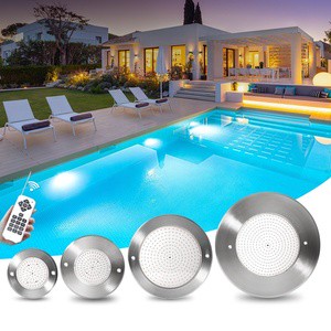 AC DC 12V Pool Lamp Ip68 Waterproof Rgbw 316 Stainless Steel Resin Filled Underwater Led Swimming Pool Lights