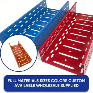 Galvanized Powder Coated Perforated Cable Tray Corrosion Resistant Wiring Trough for Electrical Wiring and Data Center Projects