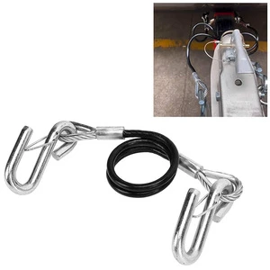 Trailer Safety Cable 27.6 Inch S Hook Spring Safety Rope RV 3500lbs Weight Capacity Safety Towing Cable