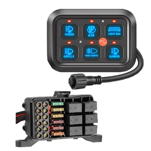 New Orange LED Light Bar & 6 Gang Switch Panel with Control Box Smart 24V 160A IP53 Rated