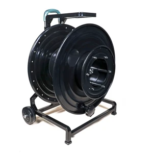 Pre-assembly fiber optics cable reel metal & plastic cable drum
