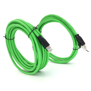 KRONZ Industrial Gigabit Network RJ45 Connector Shielded IE Cat6A 26AWG 8 Pin Highly Flexible Cable Plug Circular Connectors