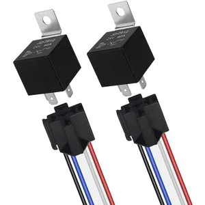 Automotive Relay with Harness JD2912 24V 40A 4 Pin SPST Harness Sockets for Automotive Truck Van Motorcycle Boat GPS Tracker