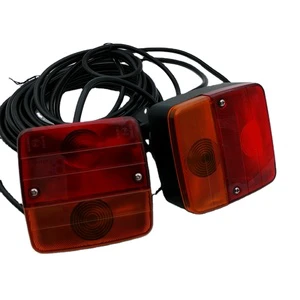 Trailer Accessory Kit Brake Stop Turn Running License Lights with 7.5M Cable and 7 Pin Trailer Plug 12V Universal Trailer Lights