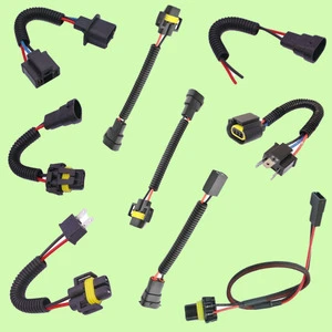 Custom Wire Harness H7 H11 9005 H4 H13 Headlight Adapter Wire Harness H7 H11 9005 H4 H13 Cable Assembly for Car Wire Haress