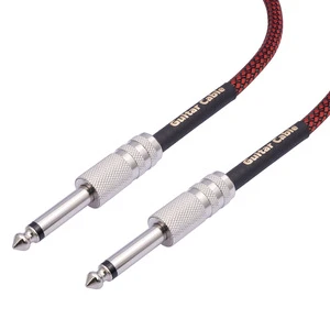 Instrument Cables Electric Guitar Cord 1/4 Inch Straight 6.35mm TS Mono Plug Connect Cable for Guitar Bass Drum Audio Device