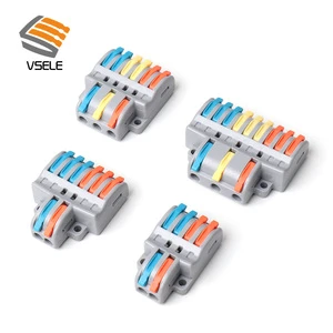 Mini Fast Lever Nut Universal Wiring Cable Connector Push in Conductor Terminal Block Quick Splice Wire Connecting 3 in 9 Out