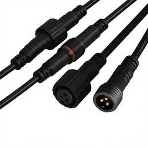 M14 Male-Female Silicone Jacket Copper Waterproof 4-Core Dual Parallel Lines Wiring Harness for Plant Protection Drone
