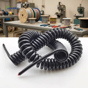 Custom 5 Cores 18AWG Medical Devices Spiral Cable Medical Use Spring Wire Coiled Cable