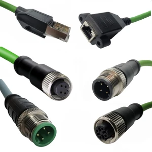 Custom M12 Connector a X d Code to Rj45 Connector 4 8 Pin Plug Profinet EtherCAT Ethernet Cable Assembly Shielded Wire Harness