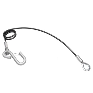 Factory Direct Custom Black Vinyl Trailer Safety Cables S-Hook