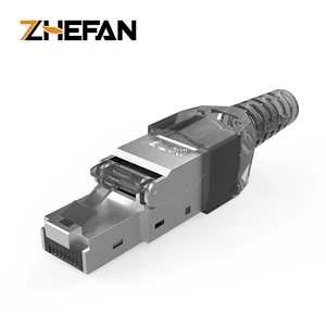 ZHEFAN Rj45 Ethernet Connector Male Toll Less Plug Stp Cat7 Cat6a Field Connection Modular Plug