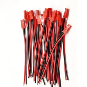 JST 2P 2.54mm Male Female Wire Connector Cable 22AWG UL1007 Tinned Copper PVC 100mm 500mm Custom Length OEM ODM