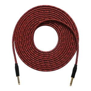 Factory-Customized Audio Connection Cable 6.35mm Electric Guitar Noise-Canceling Cable for Stompbox Effect Pedals