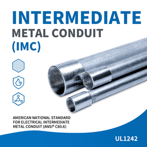 MECH IMC UL6 Standard ANSI 80.1 Rigid Galvanized Steel Conduit Pipe For Electrical Wire Protection 1/2 To 4in Factory Price
