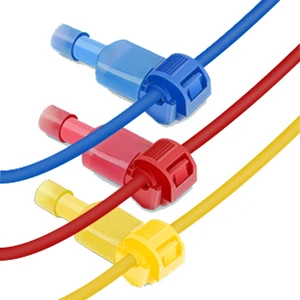 T Shape Copper Electrical Cable Crimp Terminal Automotive Wire Connector with Quick Splice Lock and Matte Varnishing 250V
