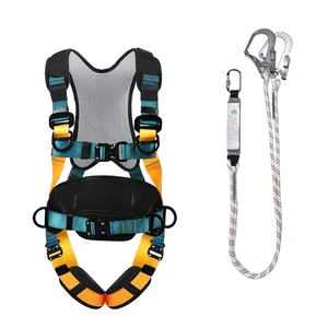 High-Altitude Work Full Body Safety Harness Five-Point Construction Outdoor Polyester Fall Protection Features Rescue Industrial