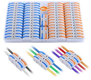 211 Lug Terminals CE 32A 400V 75 Ohms 60 Positions Universal Compact Aluminum Alloy 2-core Wiring Cable Connection Fast Splice