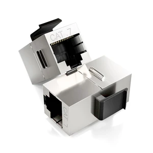 CAT7 RJ45 Keystone Shielded Coupler Shielded Female to Female Lan Cable Extender STP Modular Adapter RJ45 Inline Keystone Jack