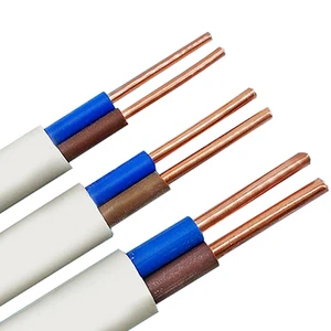 2 Core 3 Core 1.5 2.5sqmm Flat Pvc Power Cable Electric Copper Wire for House Building with High Quality