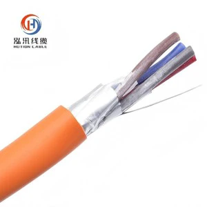 HOTION Premium CAT 3 Alarm Control Cable 4 Cores Vibrant 300/500V Silicone Rubber Insulation LSZH Orange Jacket 30mins Flame