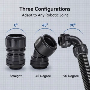 Factory Price 360° Rotating Universal Joint Corrugated Pipe Fitting for Industrial Wiring