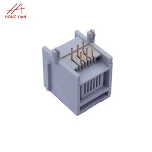 Ethernet Connector Rj45 Rj11 6P6C Single Port Modular Jack RJ45 PCB Connector