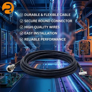 Custom M12 Panel Mount 2.54mm Pitch Adapter Connector Cable Assembly Shielded Aluminum Conductor PVC Insulation Wiring Harness 1