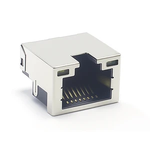 OEM AK Electronics Single Port RJ45 Jack SMT Type LAN Network Connector LED Ethernet 8-core Pin 2-Year Warranty Gold-Plated