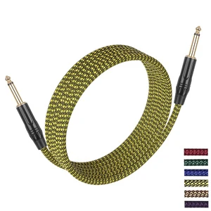Factory Customization Length Guitar High Quality Cables Instrument Cable 6.35mm OFC Audio Electric Guitar Cable Professional