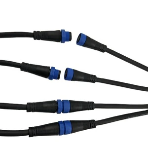 2 Pin Electric Waterproof Male Female Plugs & Sockets M15 Nylon IP68 Waterproof Cable Connector
