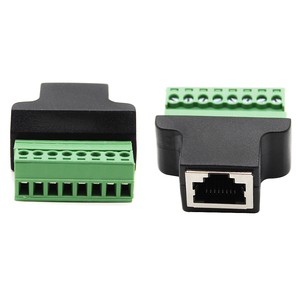 RJ45 Female to Screw Terminal 8 Pin Connector Ethernet Cable Computer Related Connection and Connectors