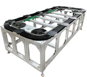 Custom Made Rectangular Circular Guide Rail Conveyor Equipped with Dust Cover for Automated Assembly Lines