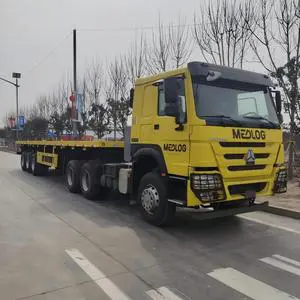 Custom 3 Axles 4 Axles 40ft 48ft 53ft 60ft Container Flat Bed Flatbed Semi Trailer For Rwanda