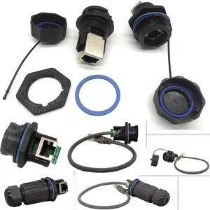 Yulian Waterproof RJ45 Ethernet Straight-Through Aviation Plug Connector VL-RJ45F71 Copper Contact Bayonet Socket -25C 70C