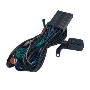 Motorcycle Spotlight Control Wiring Harness Kit With Wired Switch Car Spotlight Controller With Flash Overtaking Lights