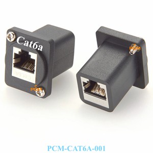 RJ45 D Type Cat6a Ethernet Panel Mount Right Angle Straight Wall square Chassis Socket Audio Waterproof Connector XLR Computer