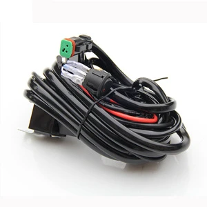 12V 40A Vehicle LED Work Light Switch Wiring Harness 3M One-to-One Fog Light Copper PVC Insulation Automotive
