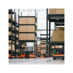 China Factory's Heavy Duty Intelligent Warehouse Mobile Shelf Automatic Guided Vehicle AGV Rack Wire Storage Rack Pallet Packed