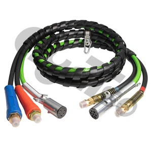 15 ft 3 in 1 Truck air Line and Power Cable Semi Truck Accessories Air Brake Lines for Trailers