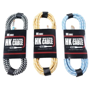 Premium Instrument Cable Braided Cable 3M 5M 10M for Acoustic Bass Electric Guitar Musical Instrument Accessories