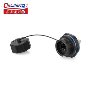 Cnlinko YT RJ45 Female Socket Plastic IP68 Waterproof Panel Mount Connector For Industrial Ethernet And Outdoor Network Device